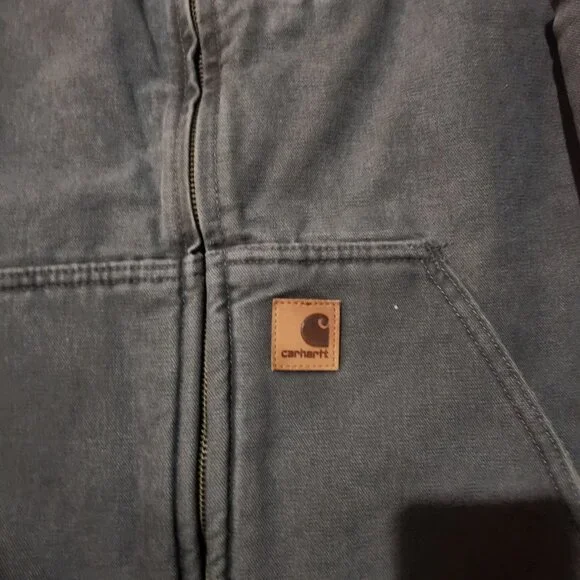 Carhartt Mens Sherpa Lined Duck Canvas Vest V33 GVL XL Gravel Gray Chore - Picture 3 of 8